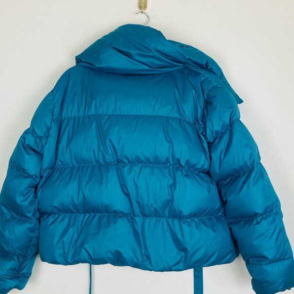 Bacon teal colored down filled puffer jacket. Size large. - Picture 5 of 8